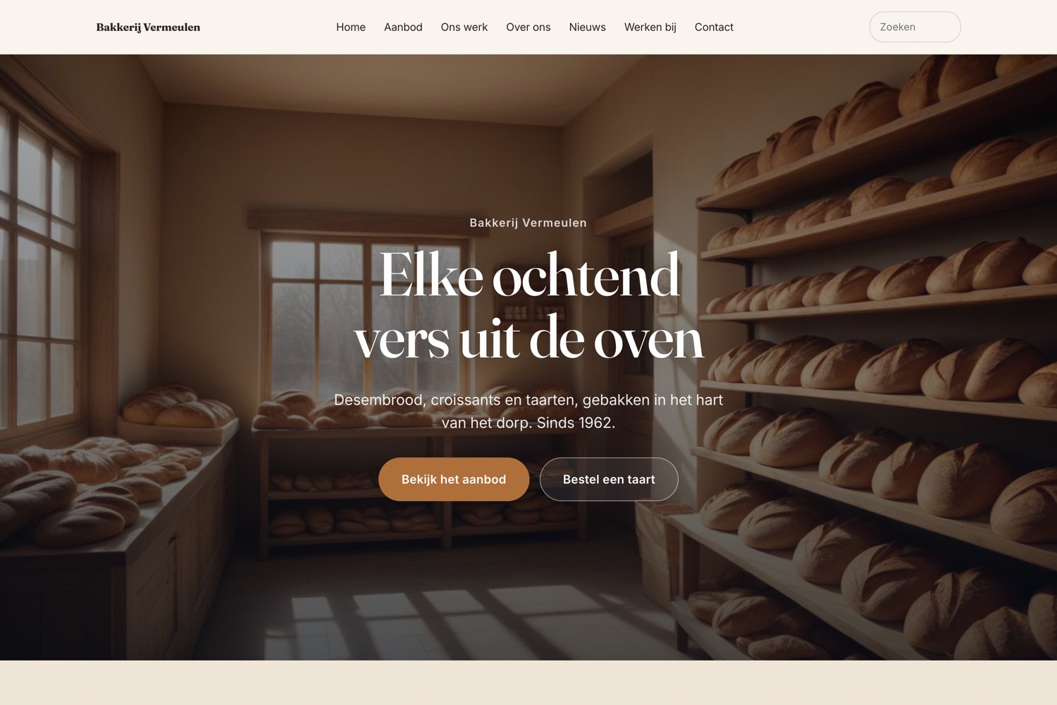 Dezelfde bakkerssite in het thema Ambacht